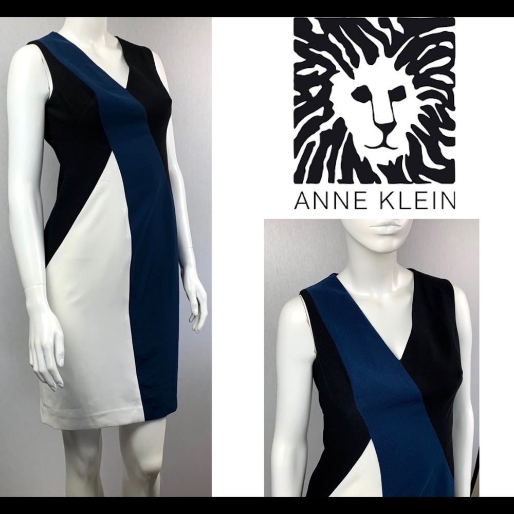 NWOT Anne Klein Colorblock Work Career Midi Dress